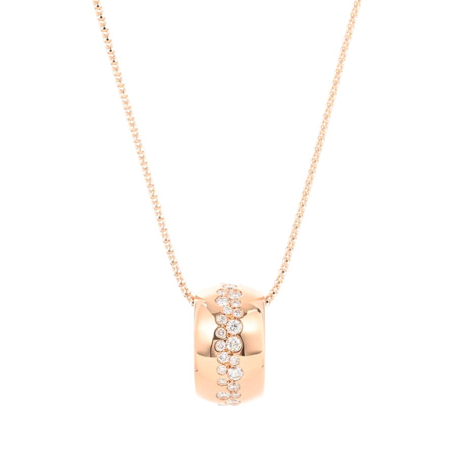 【中古A品】  ノンブランドジュエリー ダイヤ ネックレス   K18ピンクゴールド 横浜関内店