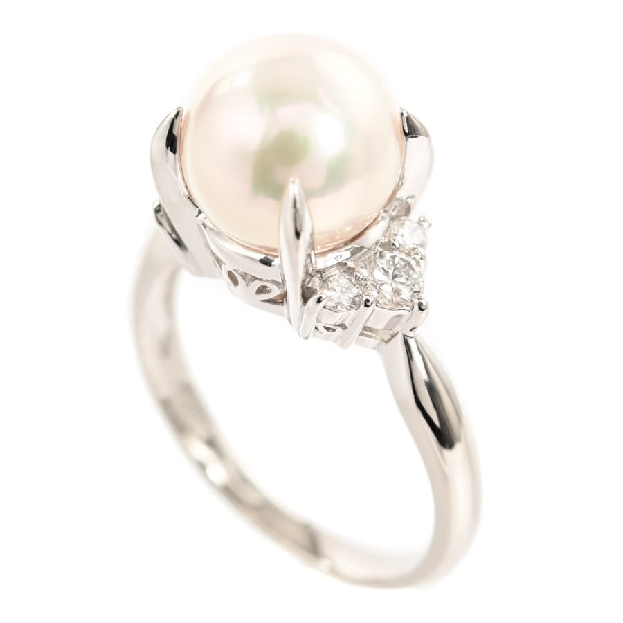 【中古A品】  ノンブランドジュエリー パール リング   プラチナ900 元町本店