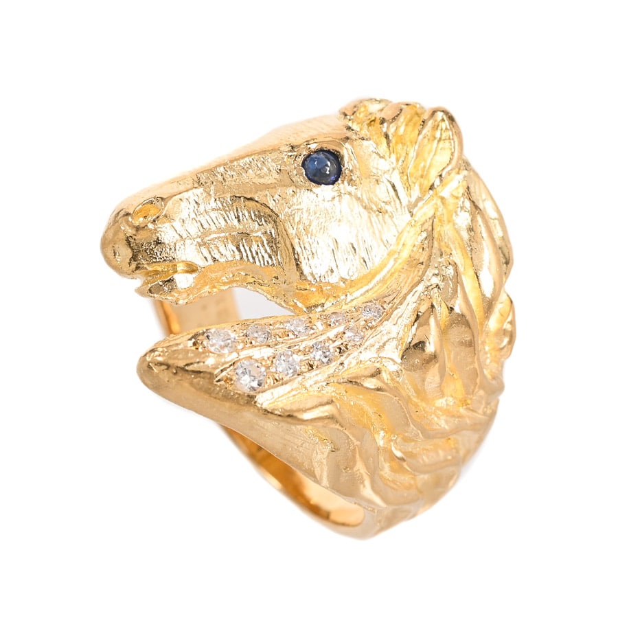 【中古A品】  ノンブランドジュエリー サファイア リング   K18YG 銀座