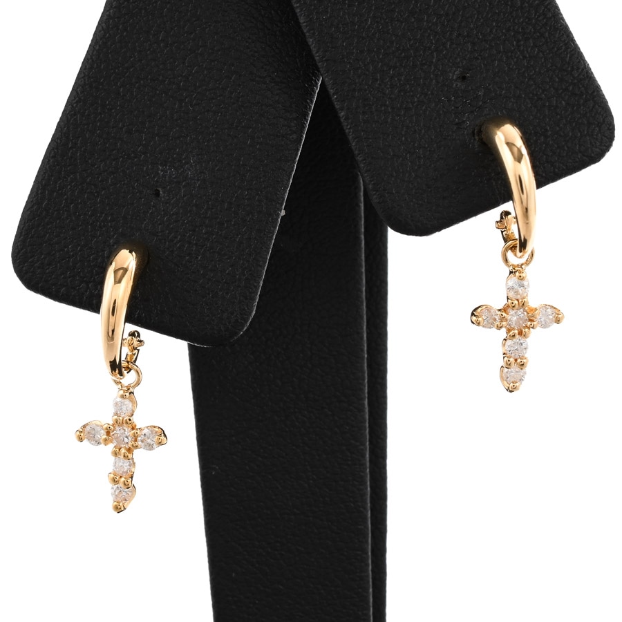 【中古A品】  ノンブランドジュエリー ダイヤ ピアス   K18YG 横浜関内店