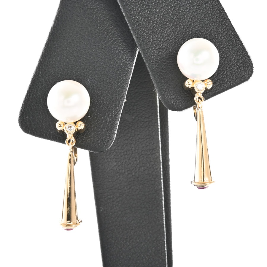 【中古A品】  ノンブランドジュエリー パール イヤリング   K18YG 横浜関内店