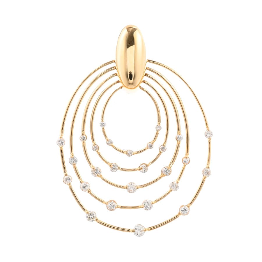 【中古A品】  ノンブランドジュエリー ダイヤ ペンダント   K18YG 元町本店