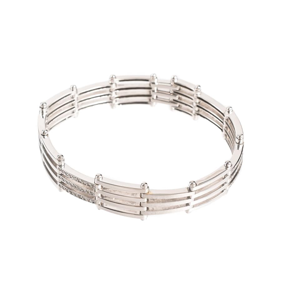 【中古A品】  ノンブランドジュエリー ダイヤ ブレスレット   K18ホワイトゴールド 横浜関内店