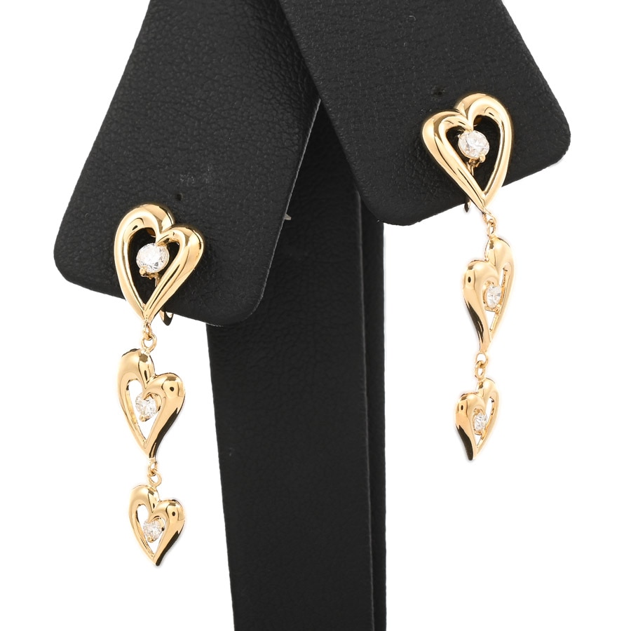 【中古A品】  ノンブランドジュエリー ダイヤ イヤリング   K18YG 横浜関内店