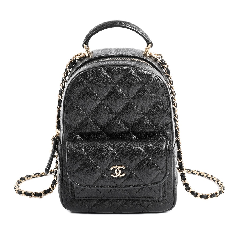 【中古A品】  シャネル クラシックミニバックパック  AP3753 キャビア 元町本店