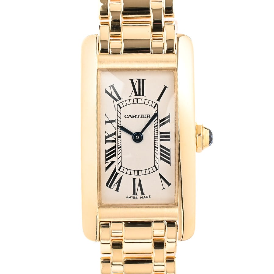 【中古A品】  カルティエ タンクアメリカンSM  W26015K2 イエローゴールド 新宿歌舞伎町店