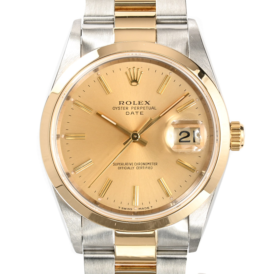 【中古A品】  ロレックス オイスターパーペチュアルデイト  15203 ステンレス/イエローゴールド 横浜関内店