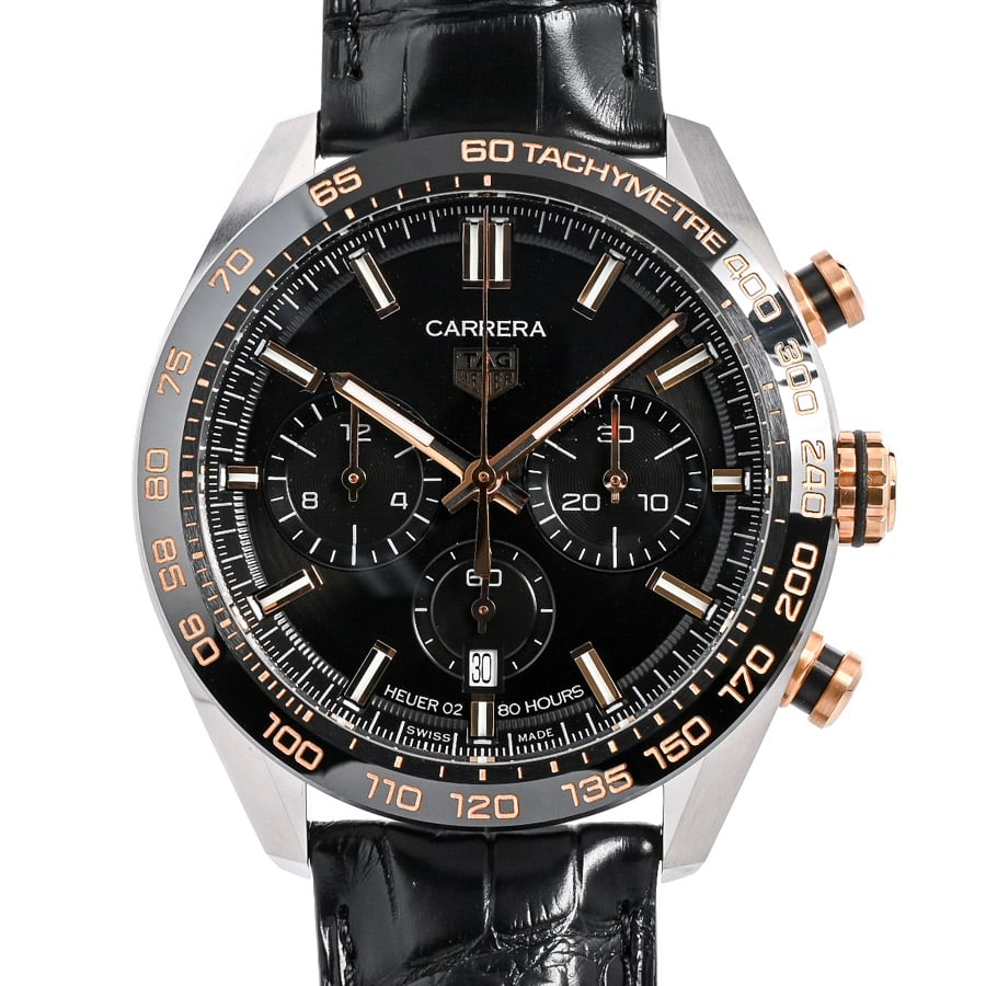 【未使用品】  タグホイヤー カレラ キャリバー ホイヤー02 スポーツ クロノグラフ  CBN2A5A.FC6481 ステンレス/ピンクゴールド 元町本店