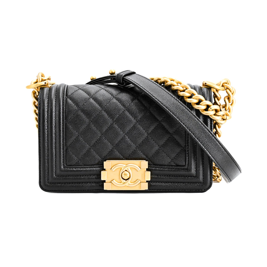 【中古A品】  シャネル ボーイシャネルスモールハンドバッグ  A67085 キャビア 新宿歌舞伎町店