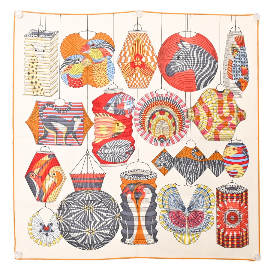 【未使用品】  エルメス カレ45   シルク 銀座