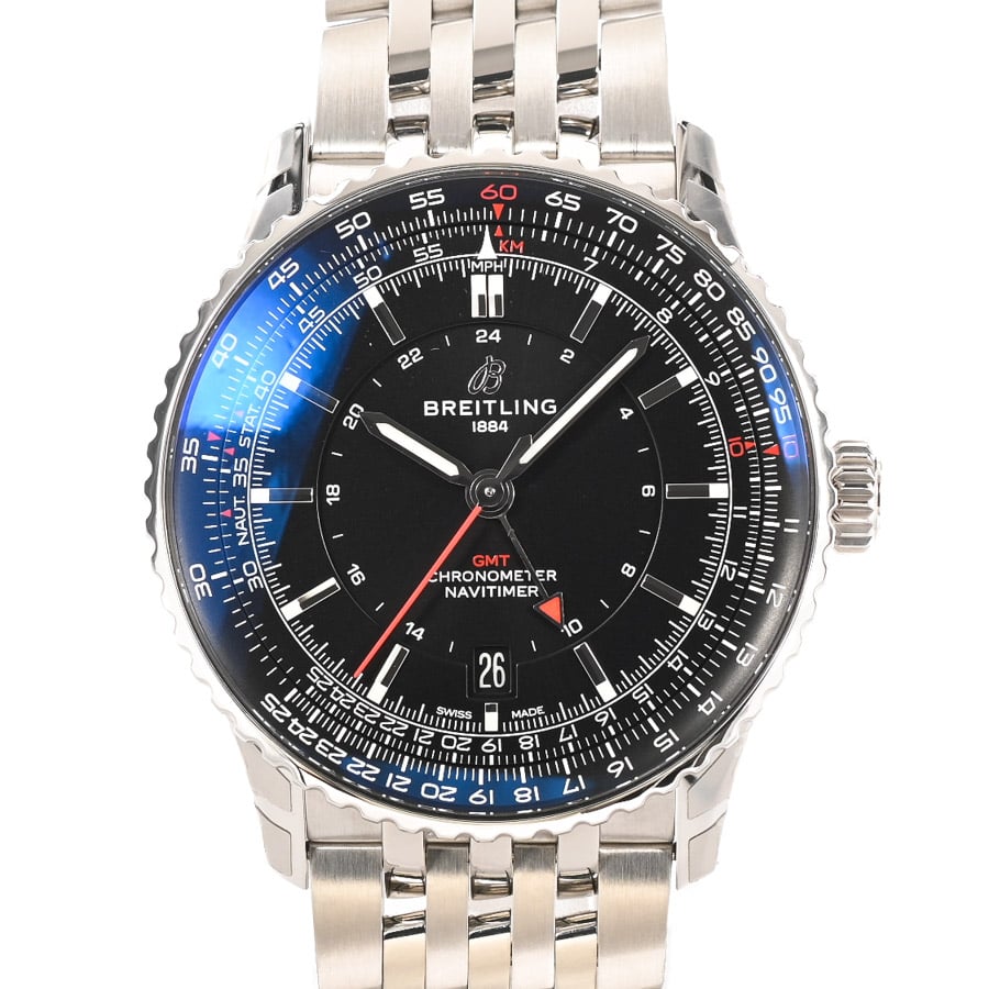 【未使用品】  ブライトリング ナビタイマー オートマチック GMT 41  A32310251B1A1 ステンレス 元町本店