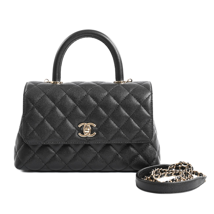 【未使用品】  シャネル トップハンドルフラップバッグ  A92990 キャビア 新宿歌舞伎町店