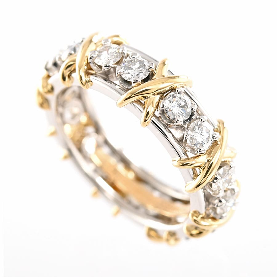 【中古A品】  ティファニー ジャンシュランバージェ   プラチナ950/K18イエローゴールド(Pt950/K18YG) 銀座