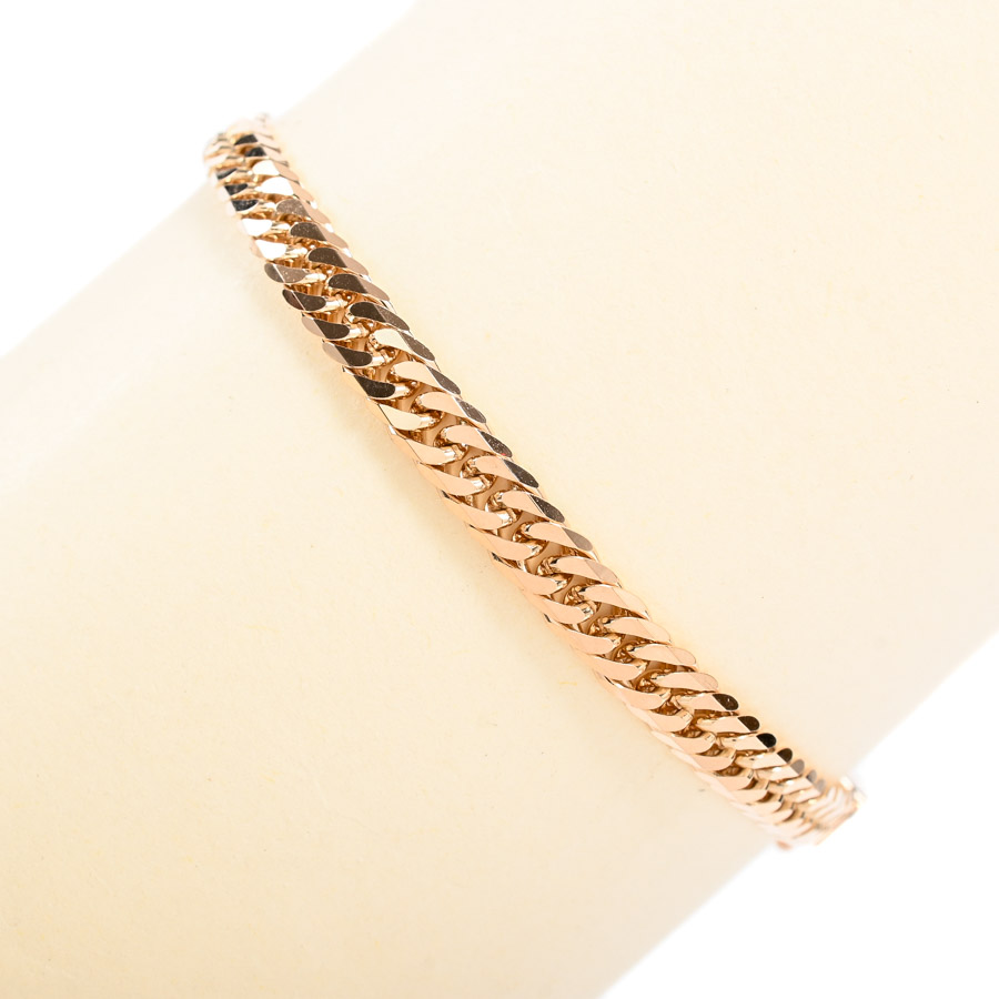 【中古A品】  ノンブランドジュエリー 喜平ブレスレット 6面ダブル 11.6g   K18ピンクゴールド 横浜関内店
