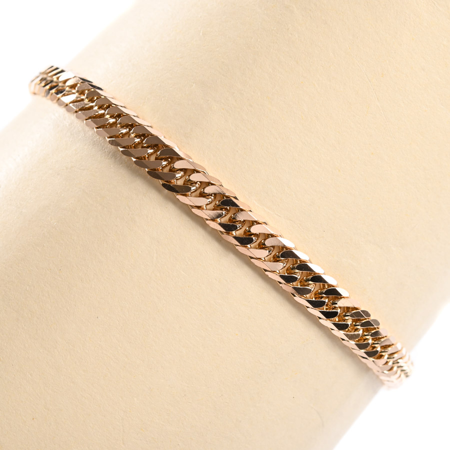 【中古A品】  ノンブランドジュエリー 喜平ブレスレット 6面ダブル 11.6g   K18ピンクゴールド 横浜関内店