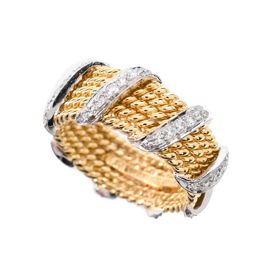 【中古A品】  ティファニー ジャンシュランバージェ ロープ   プラチナ950/K18イエローゴールド(Pt950/K18YG) 横浜関内店