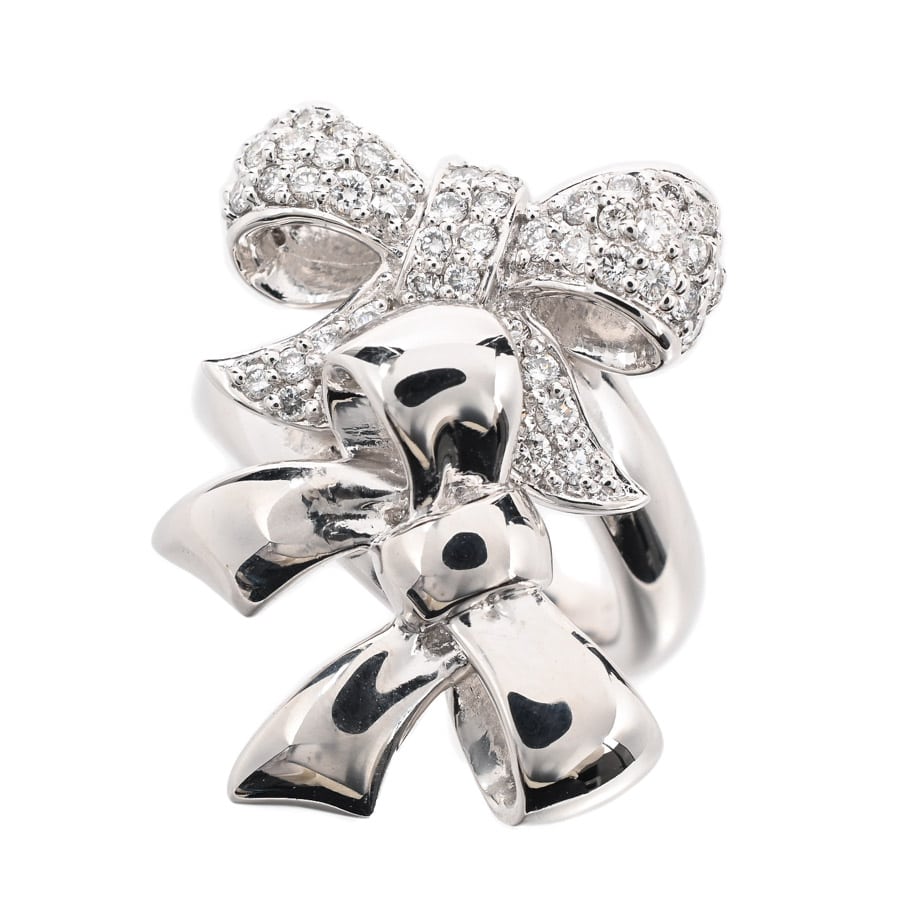 【中古A品】  ポンテヴェキオ ダイヤ リング   K18ホワイトゴールド 新宿歌舞伎町店