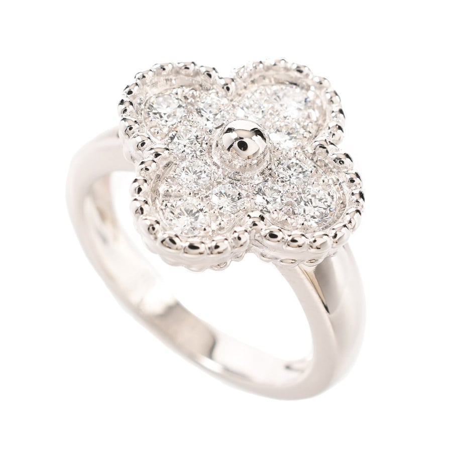 【中古A品】  ヴァンクリーフアーペル ヴィンテージアルハンブラ  VCARA40749 K18ホワイトゴールド 新宿歌舞伎町店