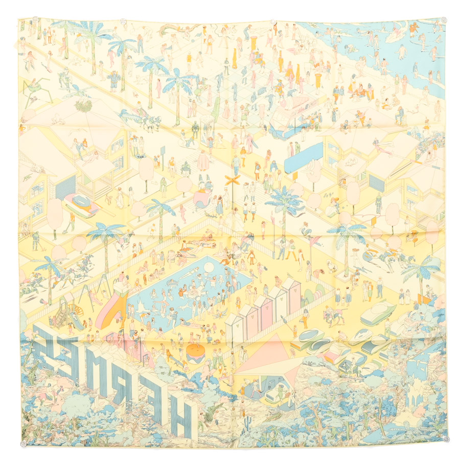 【未使用品】  エルメス カレ90   シルク 元町本店