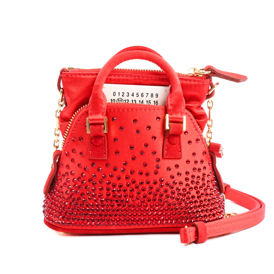 【中古A品】  メゾンマルジェラ 5ACクラシックベビーチェーンショルダーバッグ  SB2WG0006 サテン 元町本店