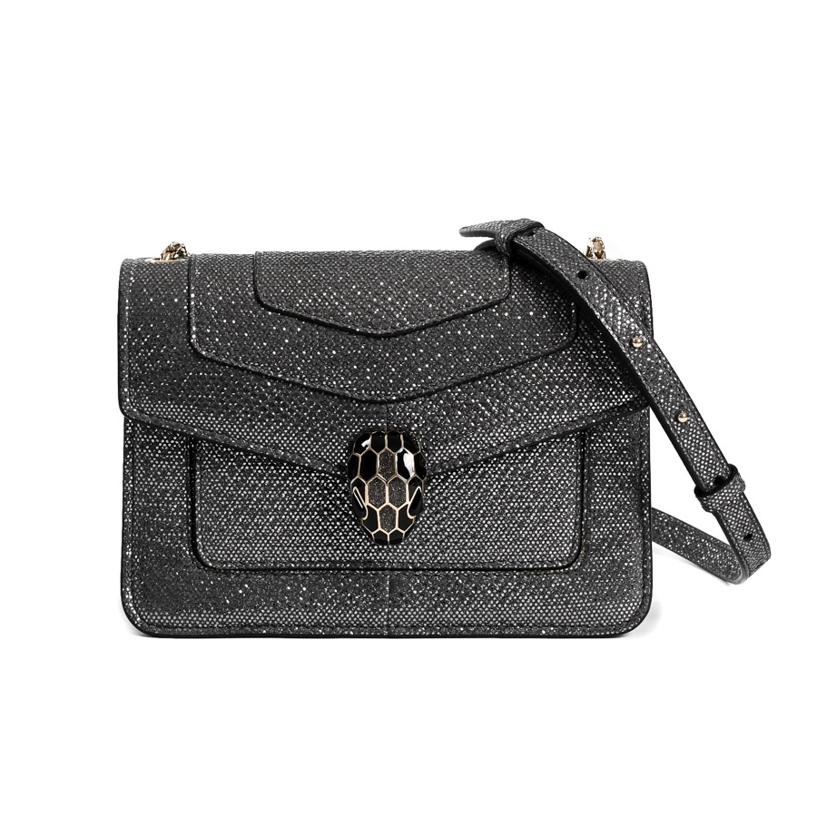 【中古A品】  ブルガリ フォーエバーショルダーバッグ   型押しレザー 新宿歌舞伎町店