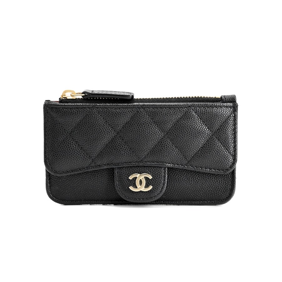【中古A品】  シャネル クラシックジップカードケース  AP2570 キャビア 新宿歌舞伎町店