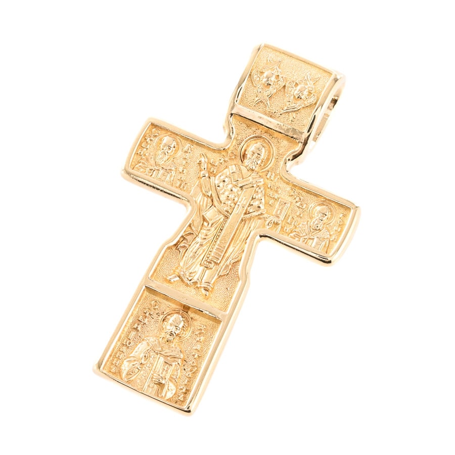 【中古A品】  ノンブランドジュエリー クロス   K14イエローゴールド 元町本店