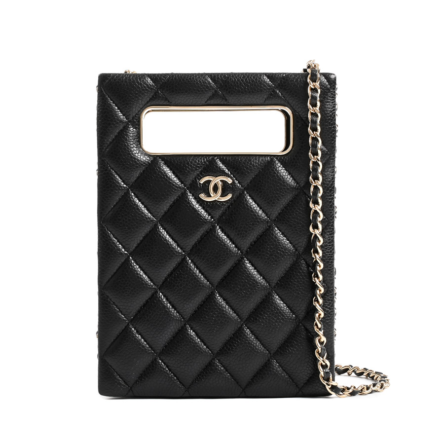 【中古A品】  シャネル イヴニングチェーンショルダーバッグ  AS3314 キャビア 新宿歌舞伎町店