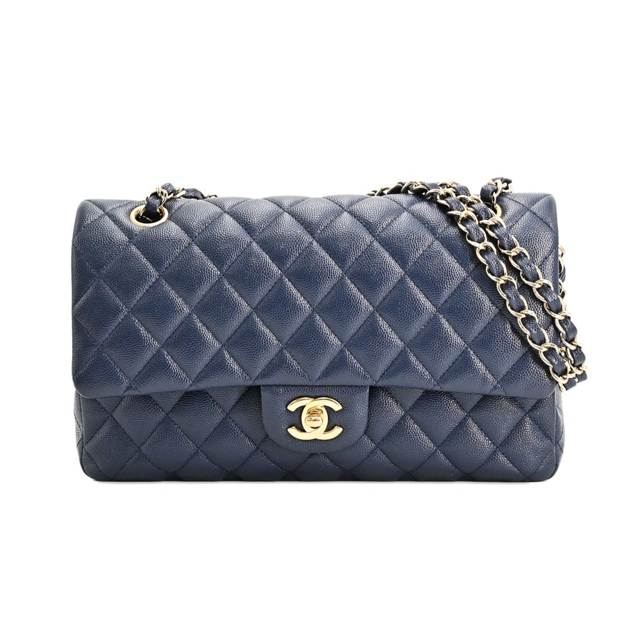 【中古A品】  シャネル 11.12クラシックハンドバッグ  A01112 キャビア 銀座