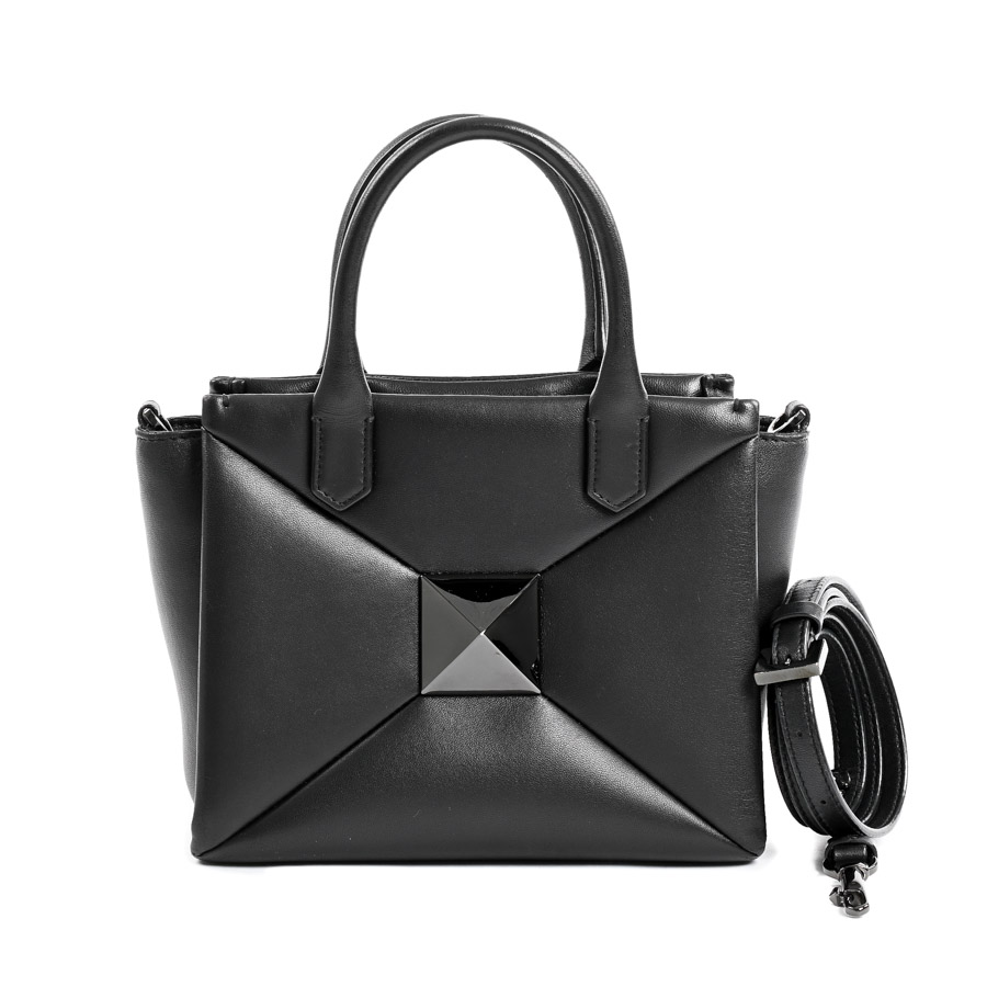 【中古A品】  ヴァレンチノ ワンスタッズハンドバッグ   カーフ 元町本店