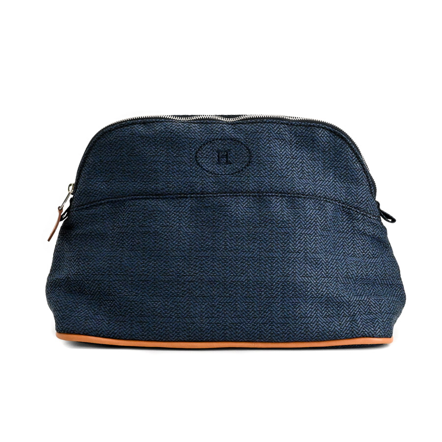 【中古A品】  エルメス ボリードポーチMM   コットン THE YOKOHAMA FRONT