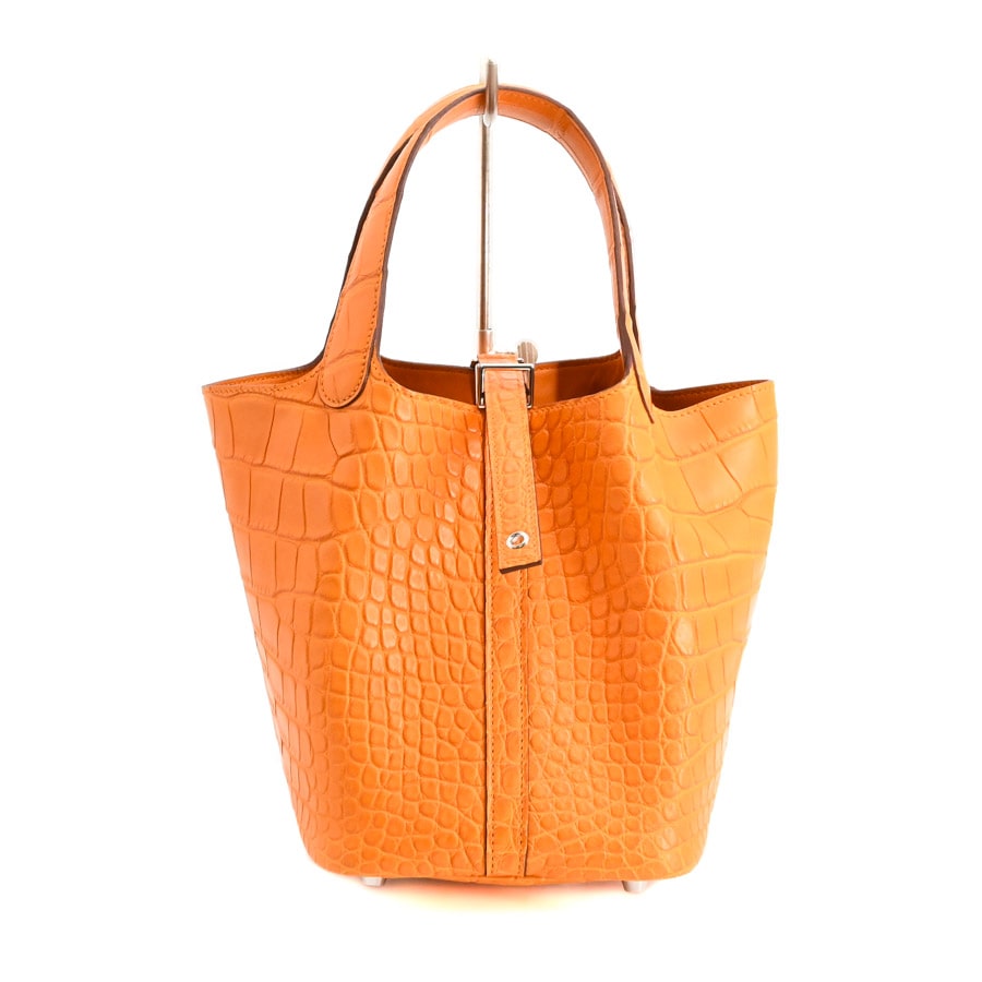 【中古SA品】  エルメス ピコタンロックPM   アリゲーター 銀座