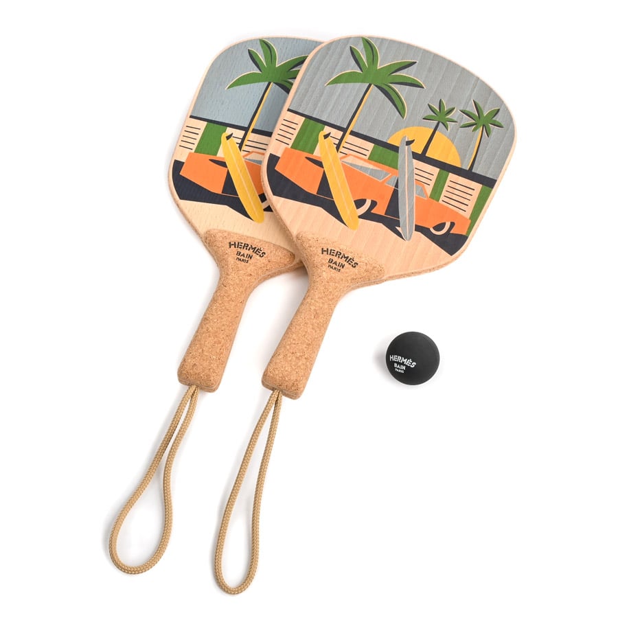 【未使用品】  エルメス ビーチラケットセット   ウッド 横浜関内店