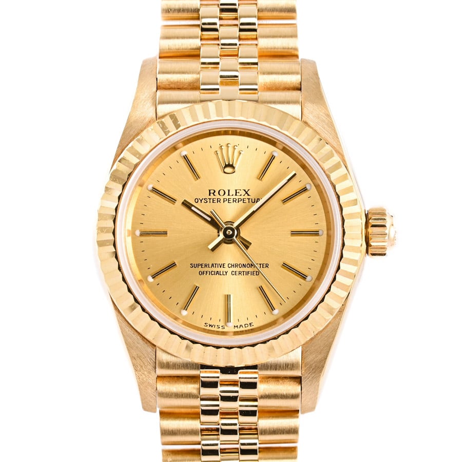 【中古A品】  ロレックス オイスターパーペチュアル  76198 イエローゴールド 元町本店