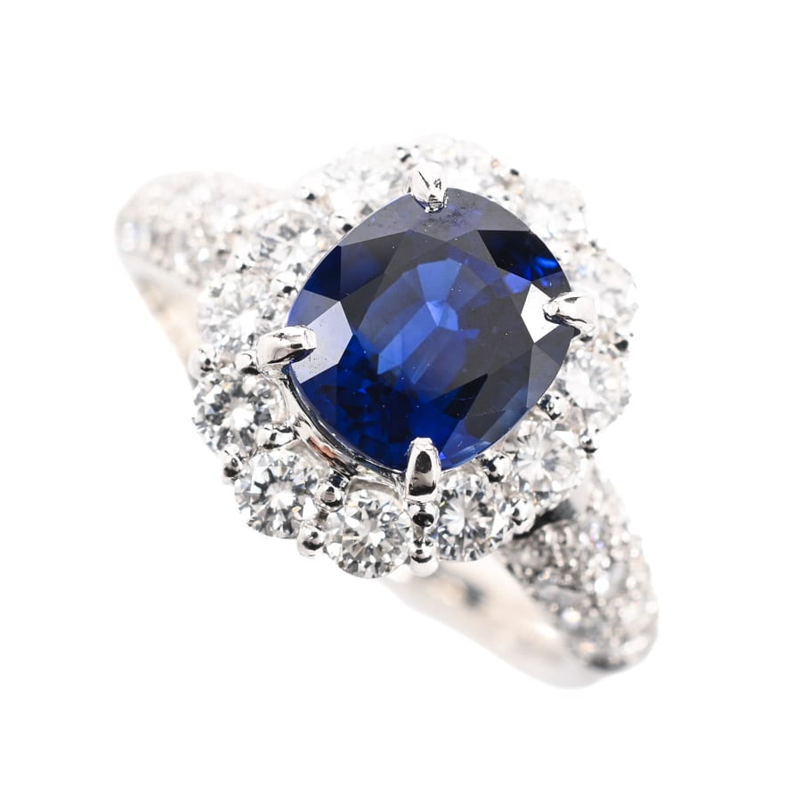 【中古A品】  ノンブランドジュエリー サファイア リング   プラチナ900 銀座