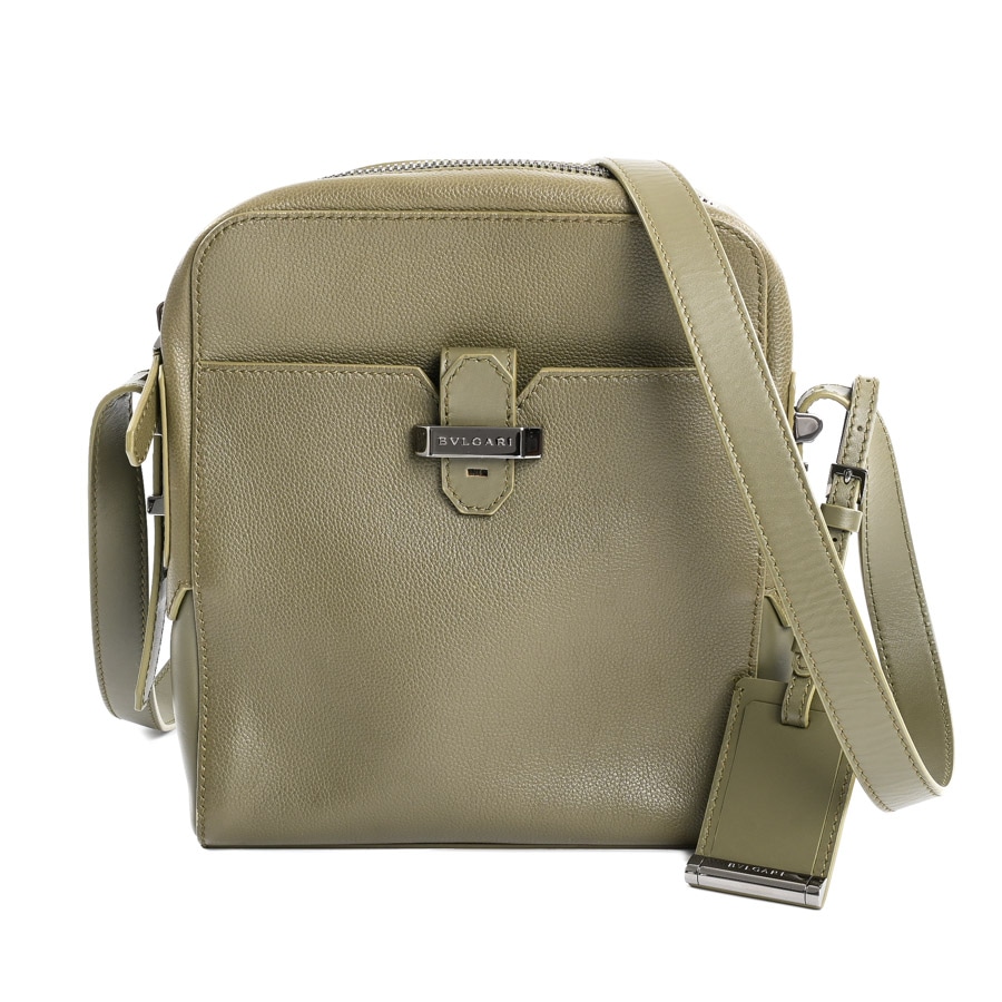 【中古AB品】  ブルガリ ショルダーバッグ  284608 型押しレザー 元町本店