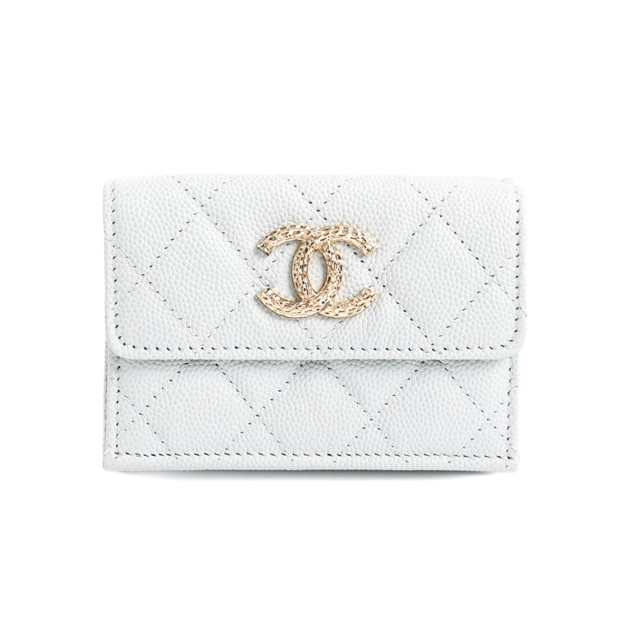 【未使用品】  シャネル スモールフラップウォレット  AP4319 キャビア THE YOKOHAMA FRONT