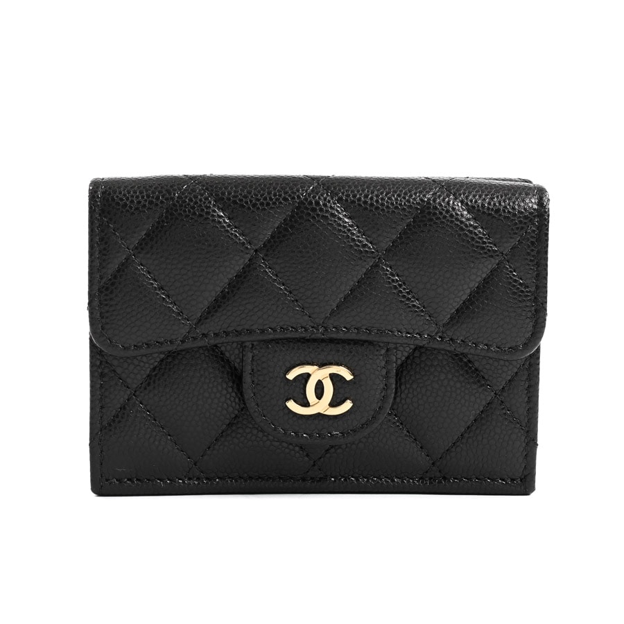 【中古SA品】  シャネル クラシックスモールフラップウォレット  AP0230 キャビア 横浜関内店