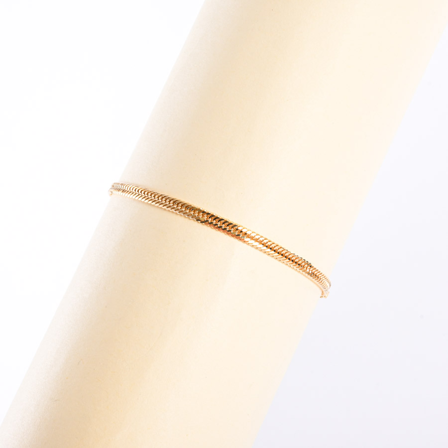 【新品】  ノンブランドジュエリー 喜平ブレスレット 12面トリプル 5.1g   K18YG 銀座