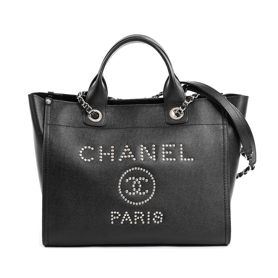 【中古A品】  シャネル ドーヴィルショッピングバッグ ドーヴィル A57069 キャビア 新宿歌舞伎町店