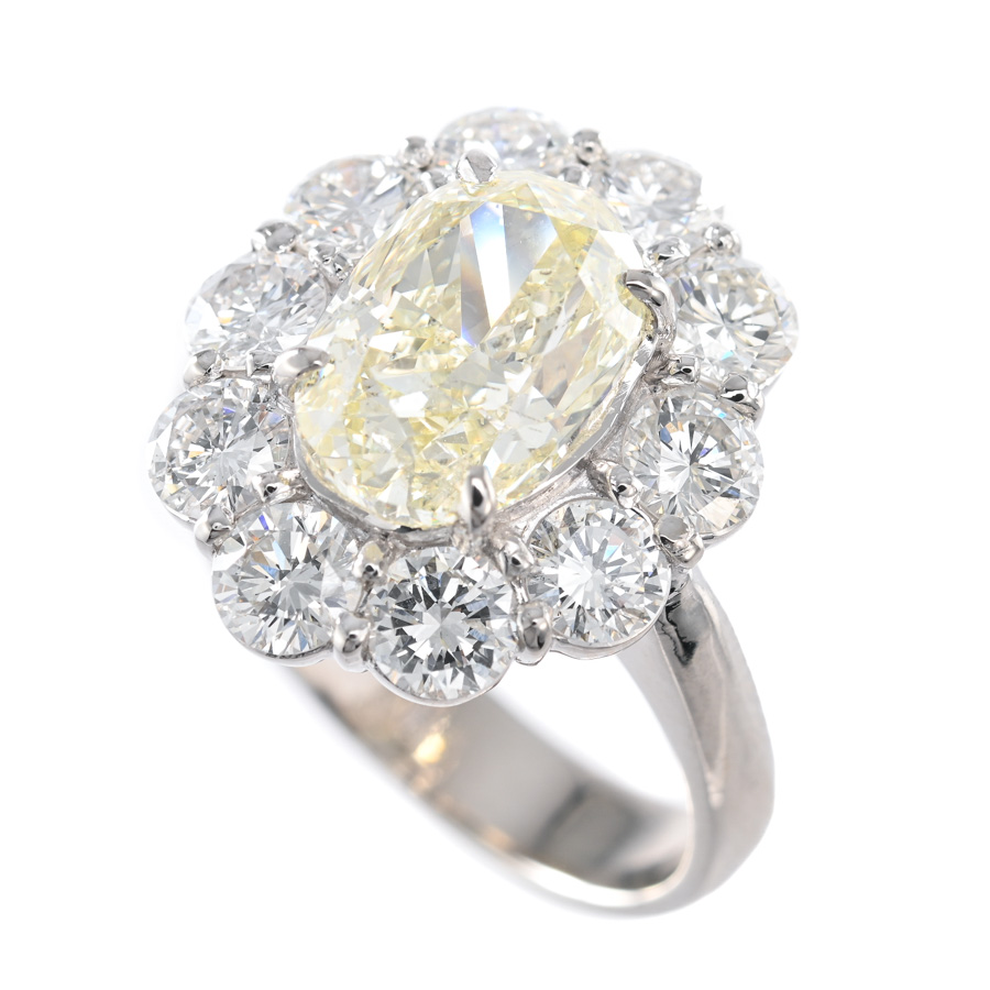 【中古A品】  ノンブランドジュエリー イエローダイヤ リング   プラチナ900 横浜関内店