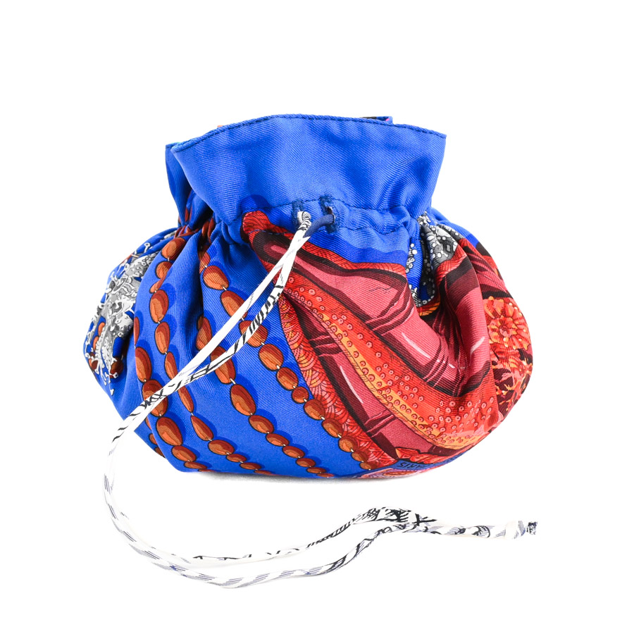 【中古A品】  エルメス プティHシルクポーチ   シルク 銀座