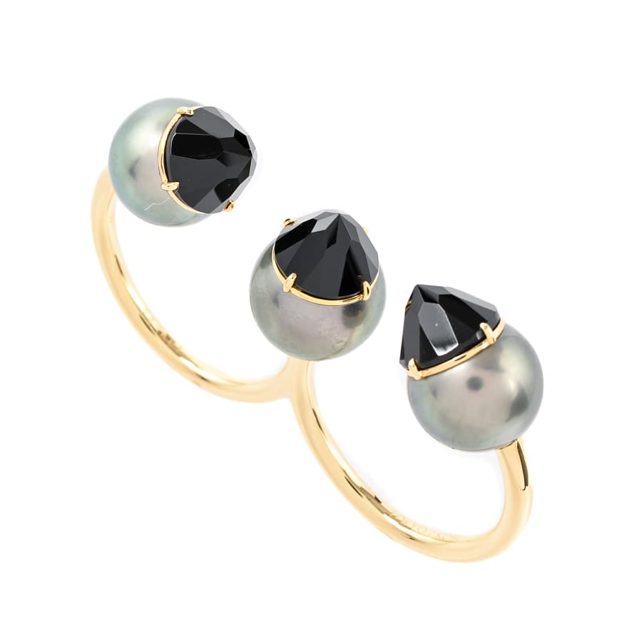 【中古A品】  タサキ リファインドリベリオン リュクス ダブルフィンガー   K18イエローゴールド 元町本店