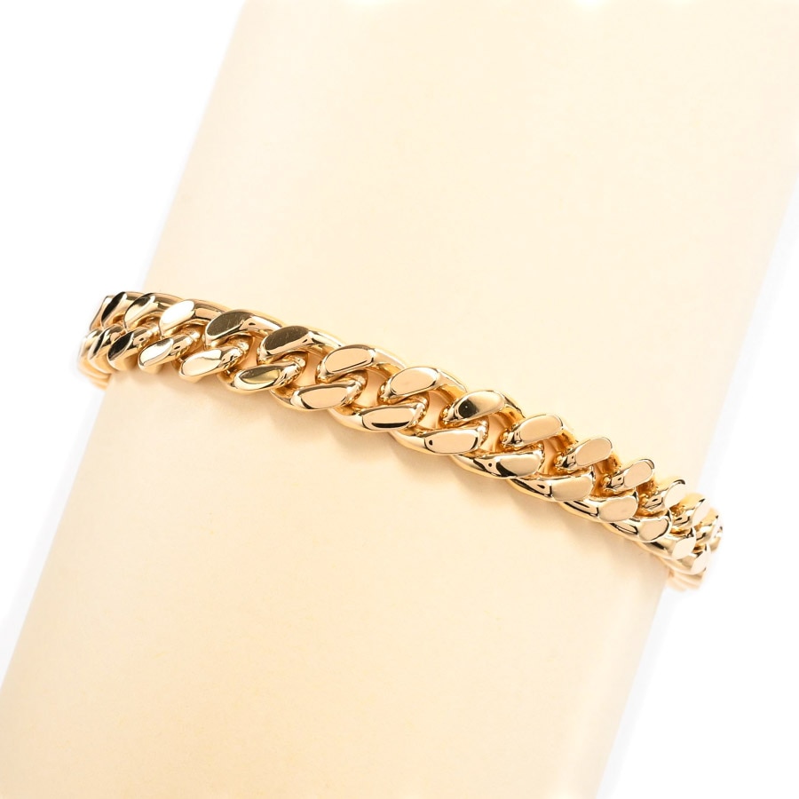 【中古A品】  ノンブランドジュエリー 喜平ブレスレット 2面 49.0g   K18YG 横浜関内店