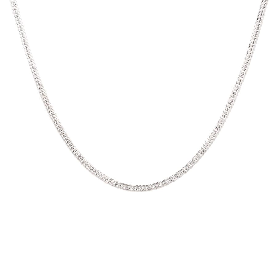 【中古A品】  ノンブランドジュエリー 喜平ネックレス 6面ダブル 9.8g   K18ホワイトゴールド 銀座