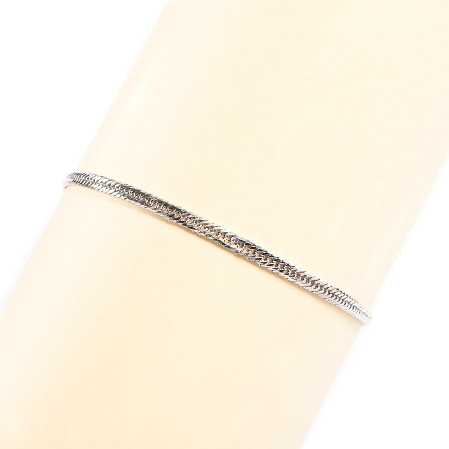 【中古A品】  ノンブランドジュエリー 喜平アンクレット 6面トリプル 6.2g   K18ホワイトゴールド 横浜関内店