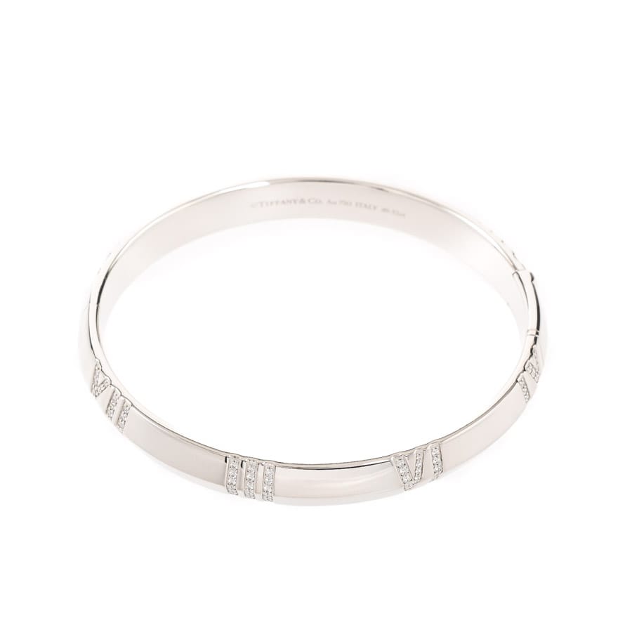 【中古A品】  ティファニー アトラスXクローズドワイドヒンジ   K18ホワイトゴールド(K18WG) 横浜関内店