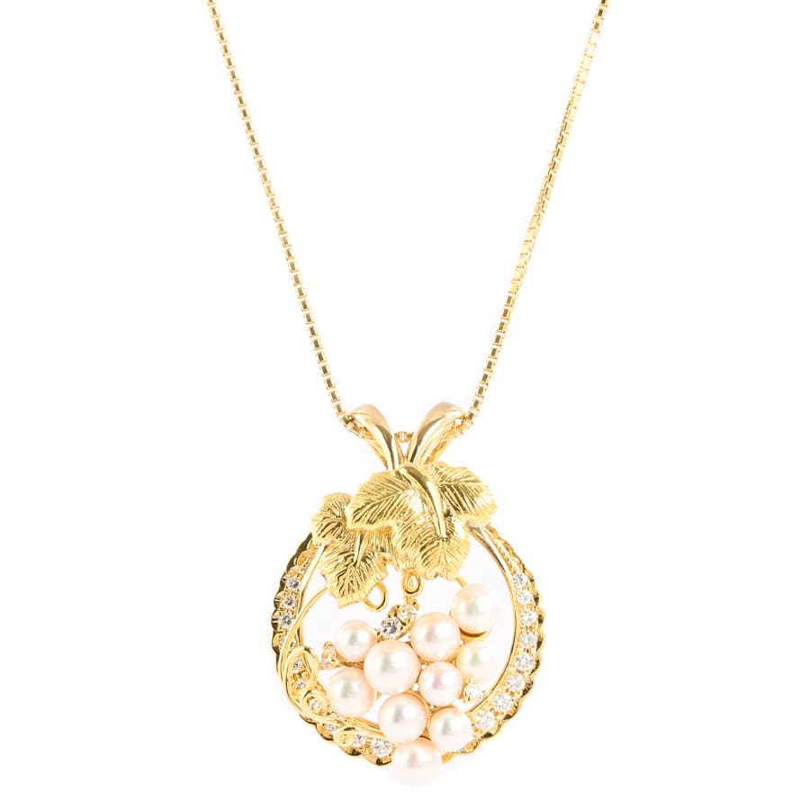 【中古A品】  平和堂 パール ネックレス   K18イエローゴールド(K18YG) 元町本店