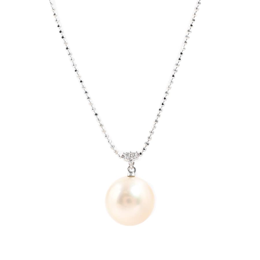 【中古A品】  タサキ マベパール ネックレス   K18ホワイトゴールド 横浜関内店