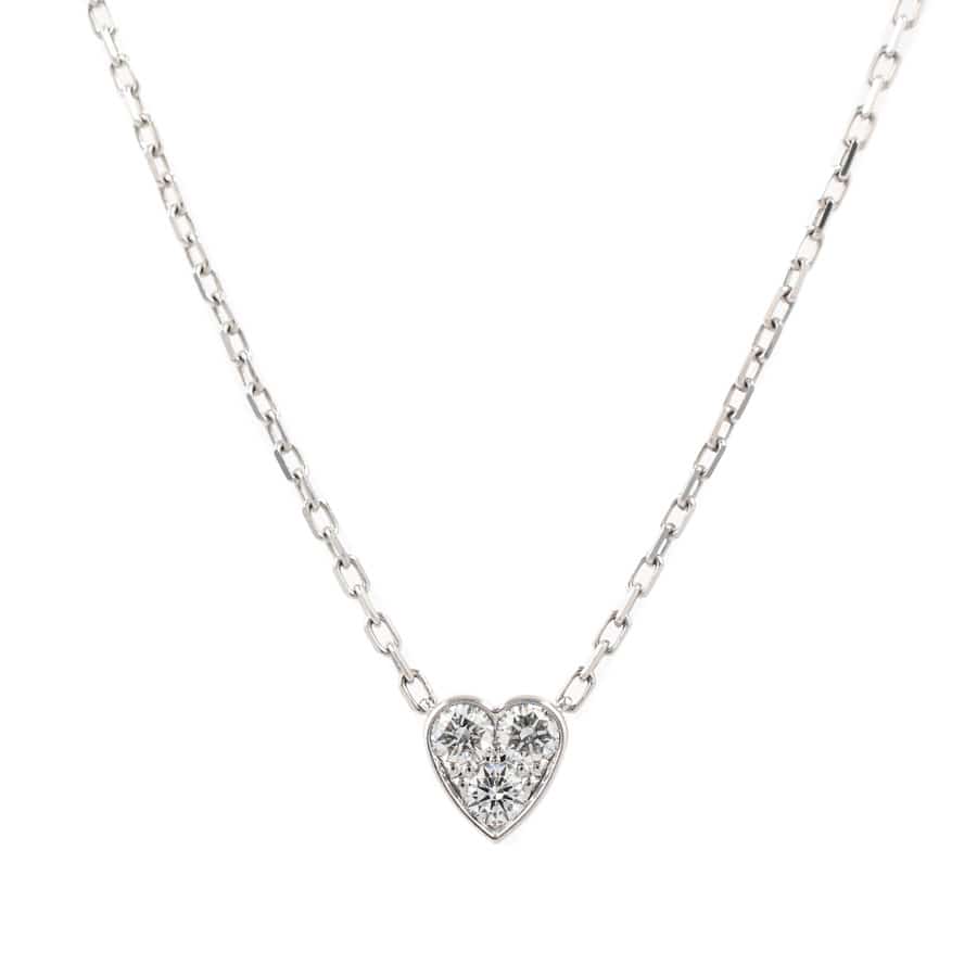 【中古A品】  カルティエ ミニハートオブカルティエ   K18ホワイトゴールド 銀座